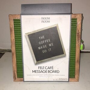 ROOM 2 ROOM FELT CAFE MESSAGE BOARD NWT